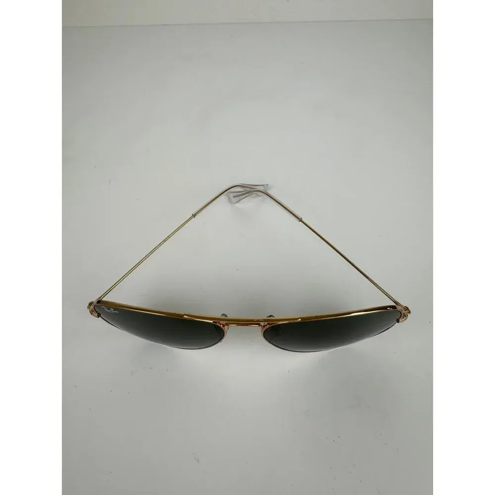 Ray-Ban RB3025 Polished Gold Metal Frame Green Lens Aviator Classic Sunglasses